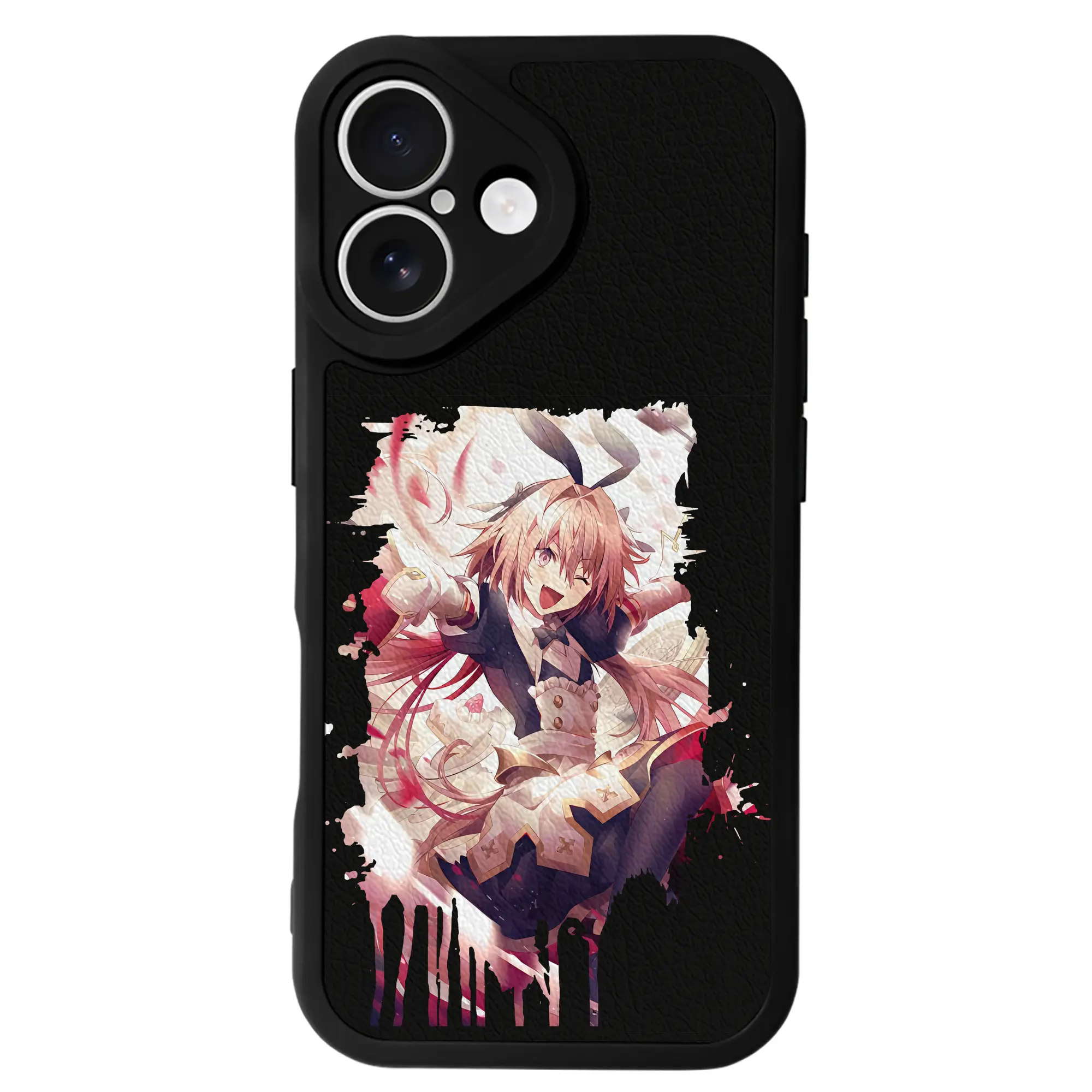 FGO グッズ,アストルフォ - IPhone 16シリーズ対応 ・ シリコンスマホケース ・ レザー調 ・ 高精度フィット ・ 耐衝撃 ・ ワイヤレス充電対応 ・ 精密カット